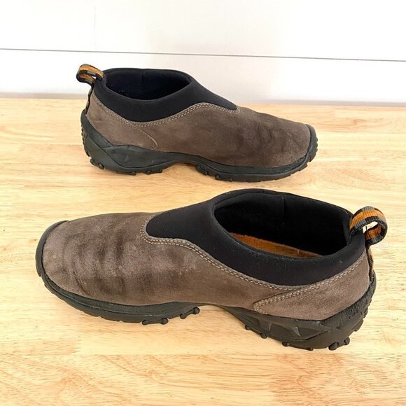 Merrell Suede Slip On Winter Mocs in Gunsmoke Brown Trail Shoes, Size 8.5 - Picture 8 of 11